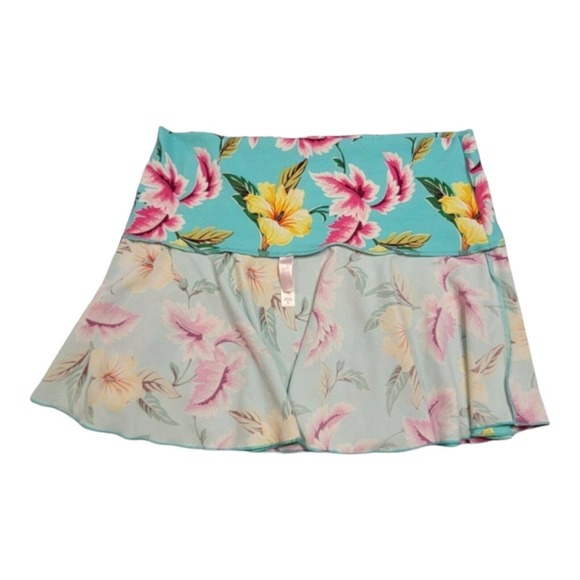 Y2K Victoria's Secret Floral Skirt‎ Swim Cover-up Small Pink Blue Resortwear - Picture 12 of 12